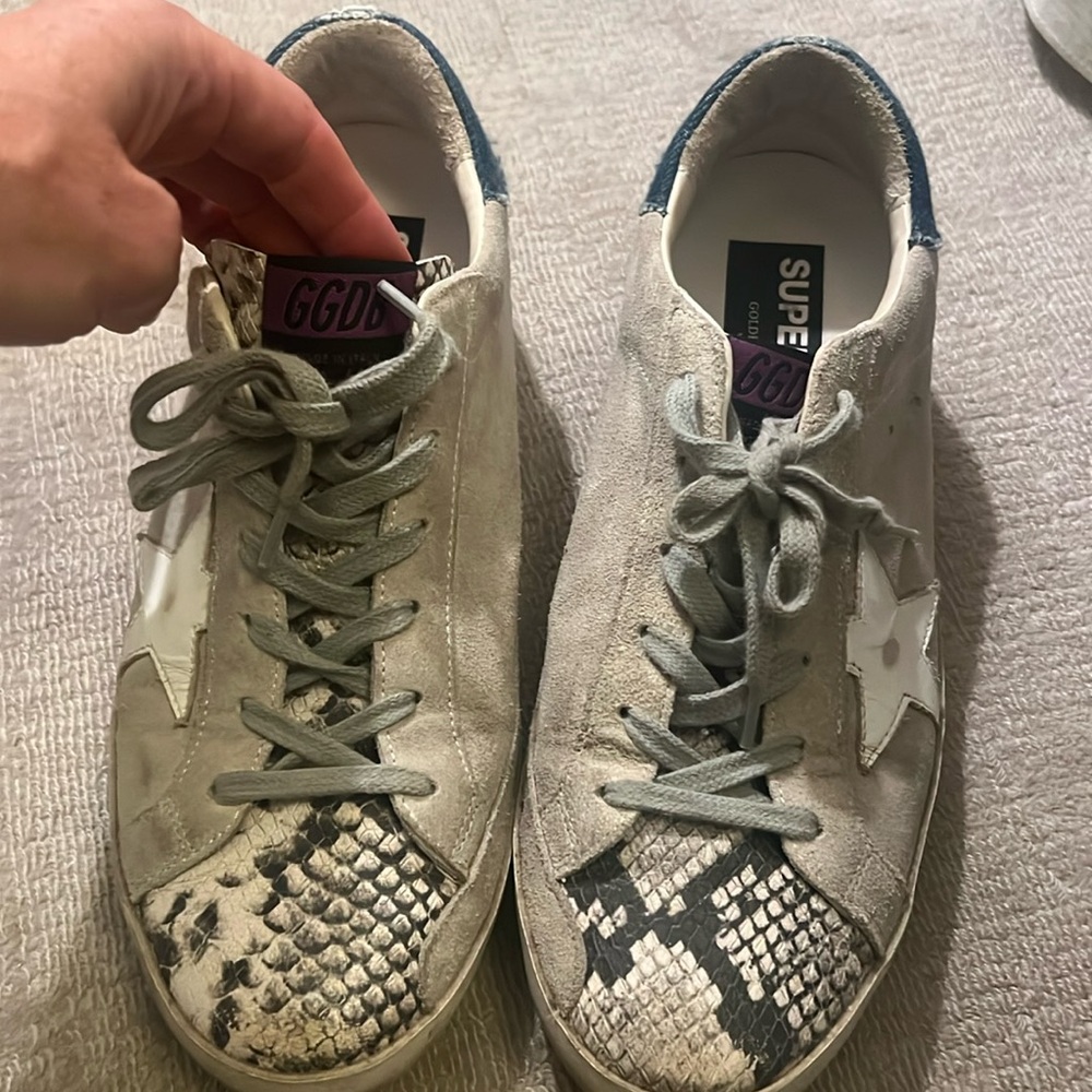 Golden Goose Suede and Snake sneaker